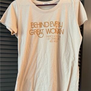 Cream Fitted Short Sleeve Tee